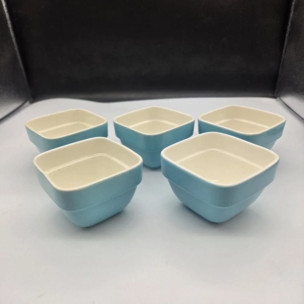Samsle Ceramic Porcelain Ramekins Set 5 Baking Bowls Oven Microwave Dishwasher